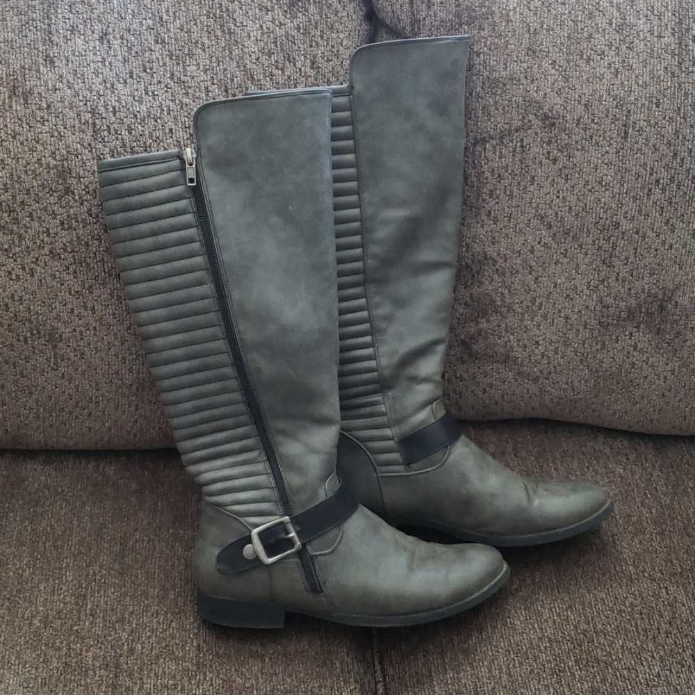 Nicole Sonora Grey Riding Boots